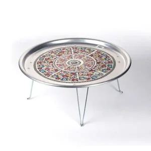 레트로 양은 밥상 다과상 50CM 술상 캠핑 찻상 시골 옛날 스타일 테이블 (WFJWPJC)