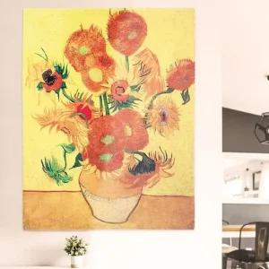 명화 패브릭 포스터 반고흐 해바라기 유화 그림 M 벽장식 인테리어장식 가림천 테피스트리