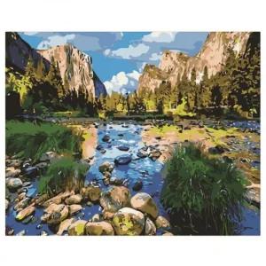 나만의 캔버스페인팅 명화 세트(계곡의풍경) (45Xe4)