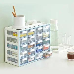 데스크정리함 시스맥스 20단 멀티박스 소형 멀티박스 다용도정리함 아크릴정리함 화장품정리대