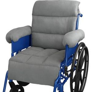 바이브 휠체어 시트 쿠션 - 편안한 허리 압박, 책상, 사무실, 자동차, 게이밍 의자용 크고 부드러운 미끄럼 방지 베개 접이식 하부 꼬리뼈 지지대(FSA/HSA 승인)