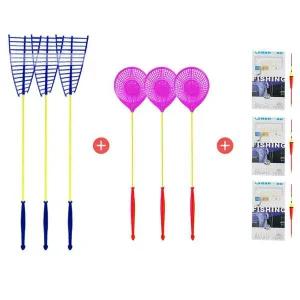 견지낚시대 3개 찌채비+견지낚시대세트 3개+얼음뜰채 3인세트