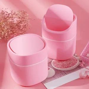 원터치 휴지통 인테리어 미니 책상 탁상용 소형 자동 원터치휴지통 인테리어휴지통 미니휴지통