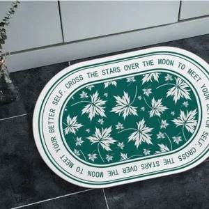 발매트 큐조토 레터링 플라워 39x60 욕실 물기제거 규조토 화장실 주방매트 화장실매트 발판매트