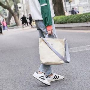 에코백 쇼핑백 엣지 여성 캔버스백 여행 숄더백 투포켓 지퍼형 버킷백 데일리백 직장인가방