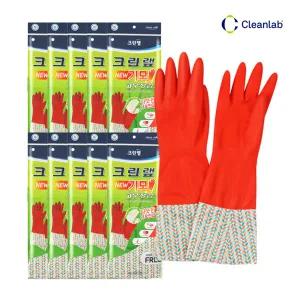 크린랩 기모 고무장갑 레드 
