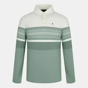 [롯데백화점]네파 남성 가을 겨울 스트라이프 패턴 부드러운 기모 폴로 카라티셔츠 7J75244