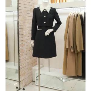 [JJ JIGOTT][JJ지고트]라인 배색 재킷 스타일 원피스 GP3M0OP931_DG