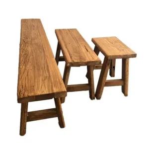 고재 티크 벤치 의자 평의자 느릅나무 카페 스툴 장식