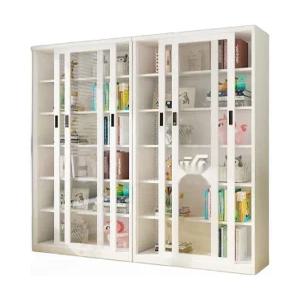 원목 도어 유리문 책장 사무실 슬라이딩 진열장