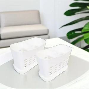 코스마 다용도꽂이 (5개) 플라스틱 2구 분류함 책상정리함 수저꽂이 연필꽂이 소품 정리함