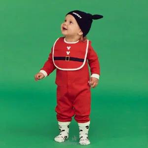 [보리보리/디즈니베이비]미키산타턱받이우주복(모자)(RED)_79R717503