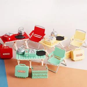 감성 캠핑 미니어처 세트 피규어 소품 인테리어 소장용 납골당 꾸미기 키덜트 책상 카페