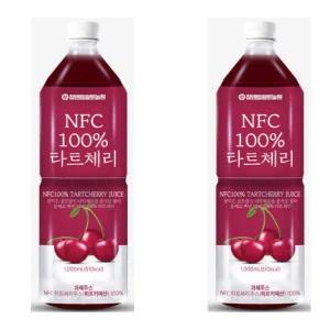 티에이치몰 물 한방울도 넣지 않은 NFC 타트체리 1L 2개 원액 착즙 100% 농축액 주스 음료 즙