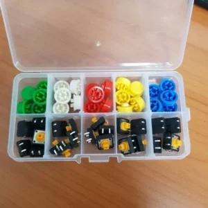 아두이노 버튼캡 택트 스위치 케이스 12X12X7.3mm 아두이노용 구성품 (WFK0F69)