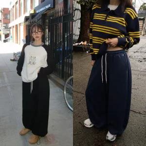 [모코블링] 하트리벳 벌룬핏 와이드팬츠 #벌룬핏 #와이드핏 #쭈리팬츠 #오버핏팬츠 #핀턱팬츠 #밴딩팬츠 #와이드벌룬스？？팬츠 #투웨이팬츠 #가을팬츠