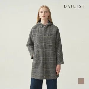 [데일리스트] 체크 후드 핸드메이드 코트_MDBEAXWA121