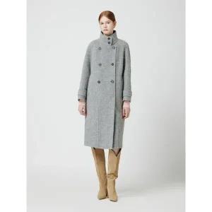 [CC콜렉트](센텀시티점)알파카 블렌드 하이넥 더블 롱코트_C254MSG178