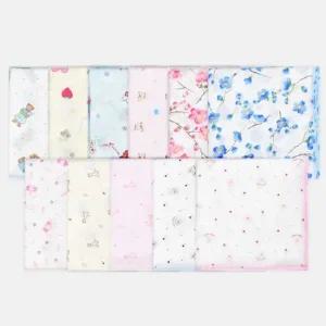 깔끔한 디자인 순면 엠보 가제 손수건  10매)0105jt 가제 순면