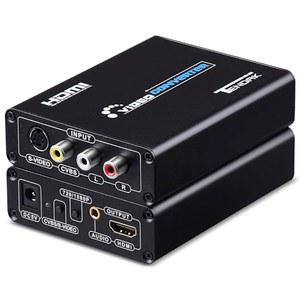 텐닥 3RCA AV CVBS 컴포지트 및 S-비디오 R/L 오디오-HDMI 변환기 어댑터 지원 720P/1080P(NES SNES N64 PS2 PS3 HDTV용 케이블