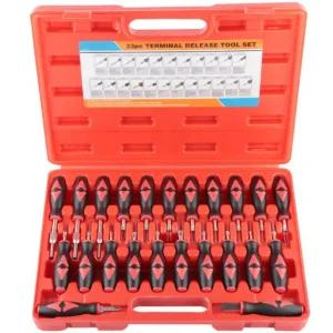 1세트 핀뽑기 공구 분해 18개 단자 풀러 23피스 탈부착 케이블 전기 26피스 차량용 탈착 해제 플러그 공구 커넥터 대만 장치 단자 자동차 대만 26피스 단자 탈착 공구