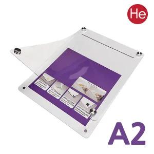 NEW자석형아크릴액자 A2액자 화이트 프레임 대형 ?춤 제작 베이직 슬림 사이즈 크로바걸이