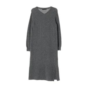 지컷 (WOMEN - F) 울 블렌드 나일론 브이넥 니트 원피스