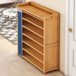 남죽 신발장 다층 가정용 현관 방진 간이 대용량 수납 신기 숙소 원목 선반