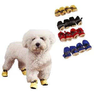 강아지 겨울 털신발 산책 부츠 보온 양말 반려견