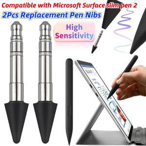 2Pcs 펜 팁 교체 고감도 4096 레벨 압력 러스 Microsoft Surface Slim Pen 2와 호환 가능