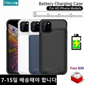 Xilecaly 아이폰 호환호환 배터리 케이스  15 프로 맥스 13 14 12 미니 소형 충전 커버  XS XR 6s 7 8 플러