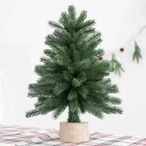 크리스마스 미니트리 나무 무장식 고급 올PE 더블 그린 45cm 소형 테이블 탁상용 전나무 데코 소품