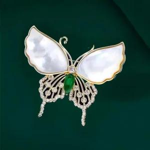 나비 액세서리 다이아몬드 정장 옷핀 브로치 고급