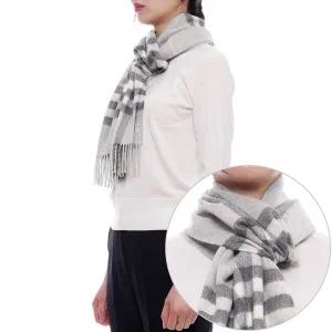 [버버리] 25FW 여성 체크 캐시미어 머플러 (8112637 MITTEN GREY W 25F)