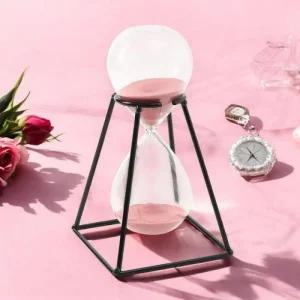 사우나 타이머 유리 블랙메탈 모래시계 북유럽풍 욕실모래시계 30분타이머 30분 30분