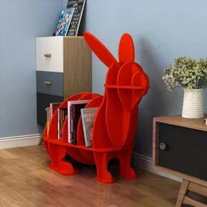 책진열대 책장(레드) DIY 토끼 선반 동물조형