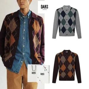 [NS홈쇼핑]닥스셔츠 25FW 울100 아가일 카라 가디건 DLW1SWCD104[35510966]