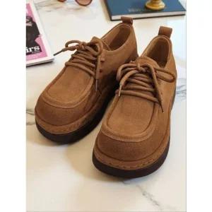 [갤러리아] [센터시티] 고세 통굽 와이드핏 스웨이드 왈라비 로퍼 OZP5F049 카멜