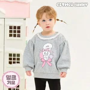 [에스더버니리틀] 레이스프릴밍크기모맨투맨티셔츠