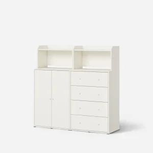 한샘 샘키즈 보나 일반 옷장+낮은상부장 세트 1600