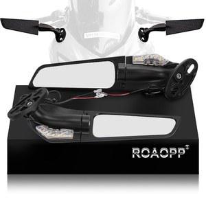 LED 턴 시그널 윙 백미러가 장착된 모터사이클 미러 가와사키 닌자 300 400 650 ZX6R 혼다 호환 CBR300R CBR500R CBR600R 스즈키 GSXR 600 750 야마하 대형 사이즈