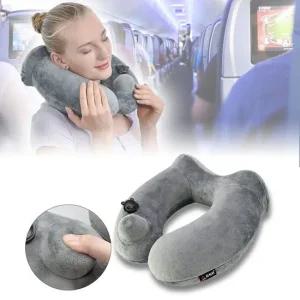 차량 기내 여행 휴대용 에어 목베개 사무실 목쿠션