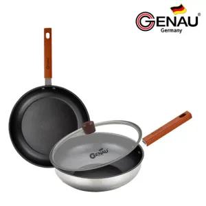 [롯데백화점]브로드아미(리빙) [독일 제너] 레벤 자일란플러스코팅 나무손잡이 IH 스텐 후라이팬 3종A