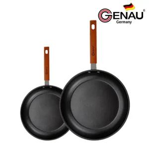 [롯데백화점]브로드아미(리빙) [독일 제너] 레벤 자일란플러스코팅 나무손잡이 IH 스텐 후라이팬 2종A