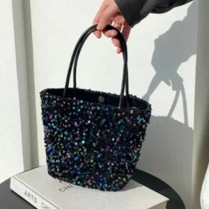 크로스백 가방 여성 샤이닝 스팽글 캔버스백 (47G9h)