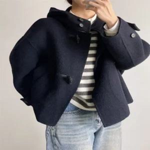 [헤레이스](울100)더플 후드 핸드메이드 코트_YMSH25FW227