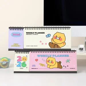 카카오프렌즈 2026년 춘식이 위클리 플래너 트윈 날짜형 스탠드형