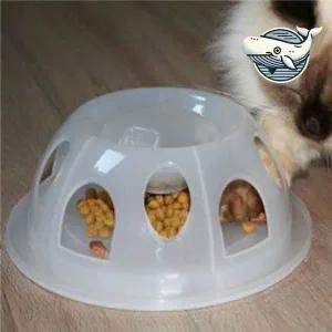 고양이 자동 급식기 자율 배식 기계 화이트 개밥그릇
