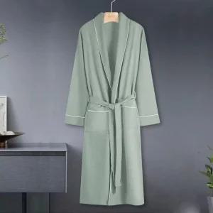 순면 샤워가운 목욕 얇은 소프트 피부관리실 여자 남성 부드러운 홈웨어