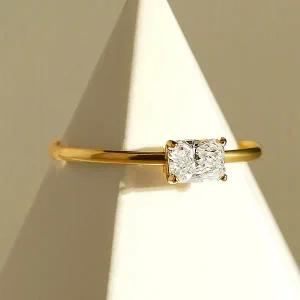 [골드앤] 18K 앤 랩다이아몬드 레디언트 반지